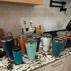 (7) Yeti Cups + (1) Yeti Koozie